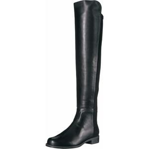 STUART WEITZMAN THE 5050 BOOT BLACK NAPPA/STRETCH GABARDINE 8 M